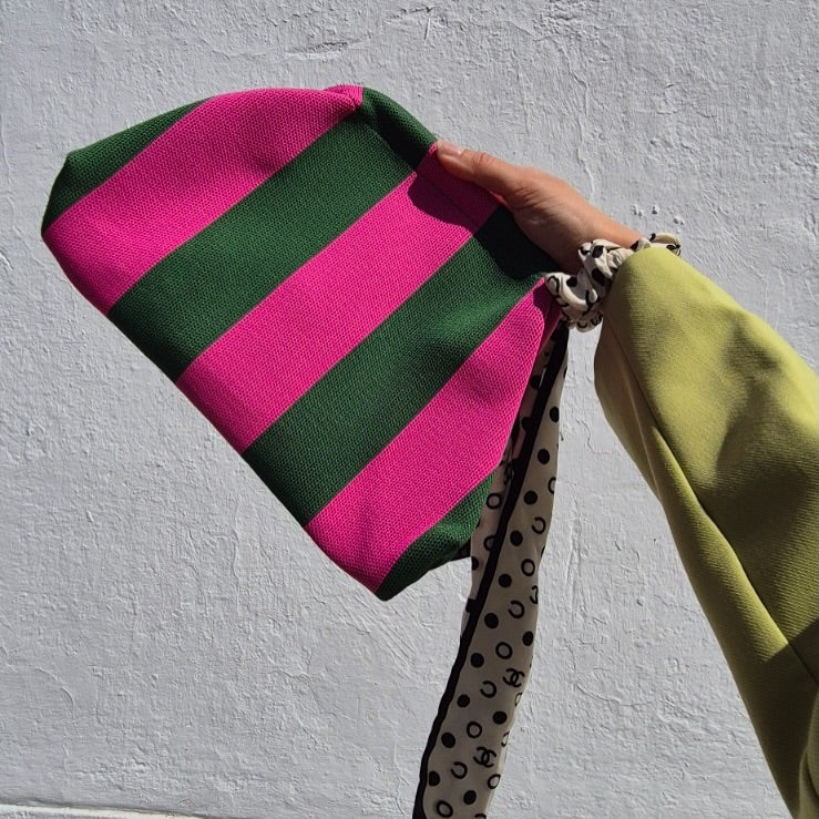 Sunday Stripe Clutch