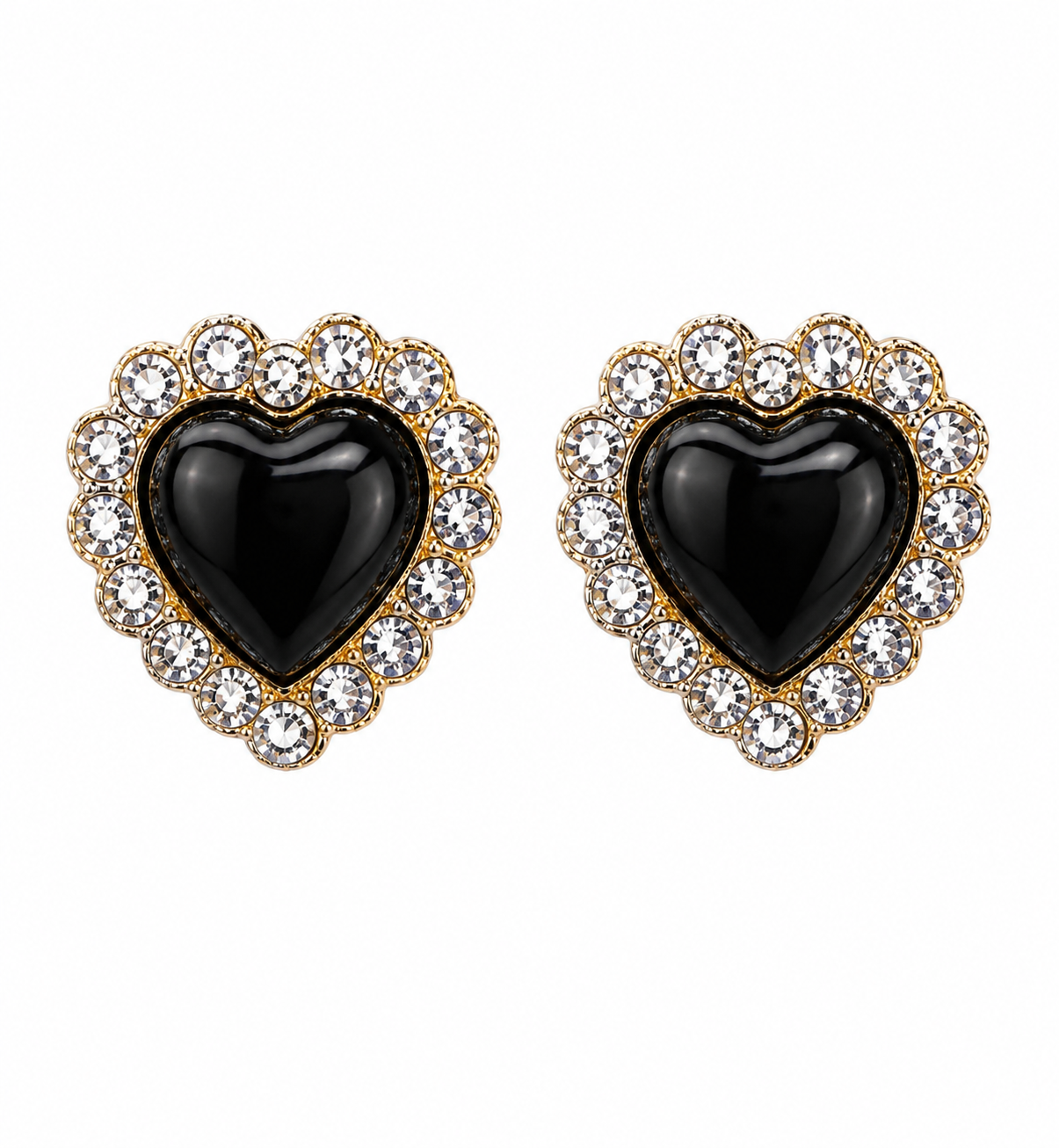 Raven Heart Studs