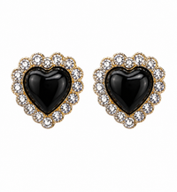 Raven Heart Studs