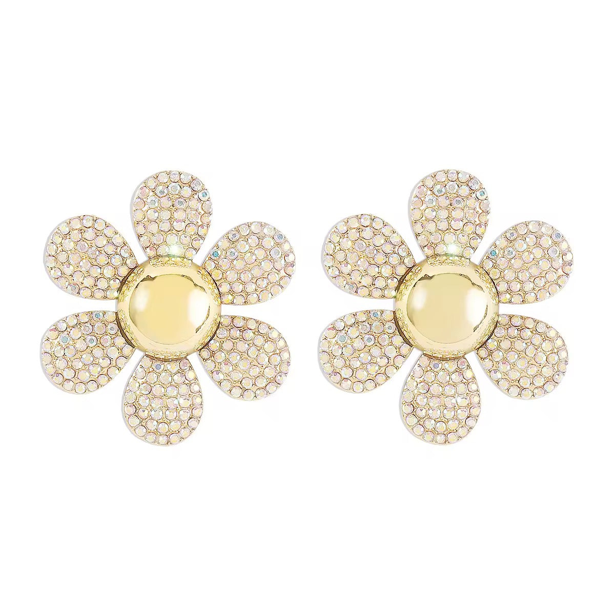 Jade Flower Studs