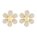 Jade Flower Studs