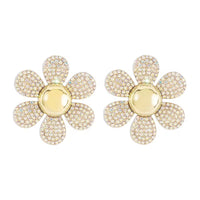 Jade Flower Studs